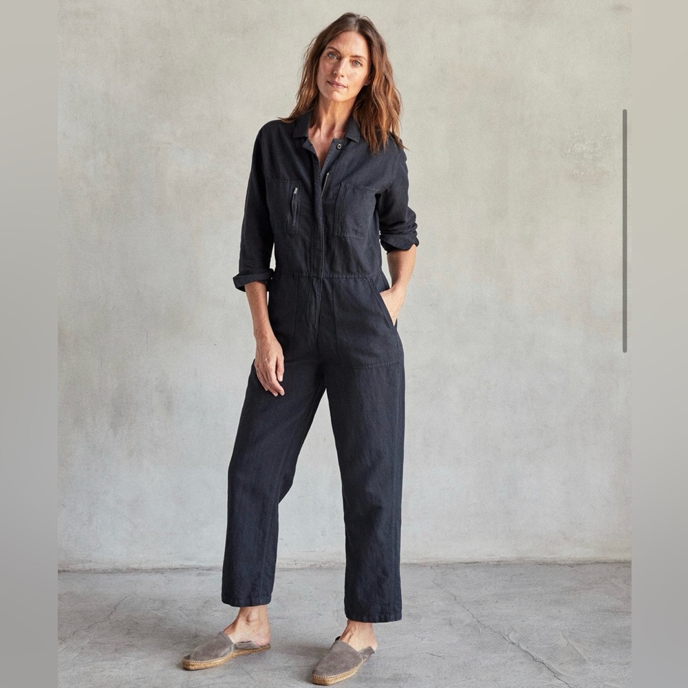 Outerknown black station jumpsuit